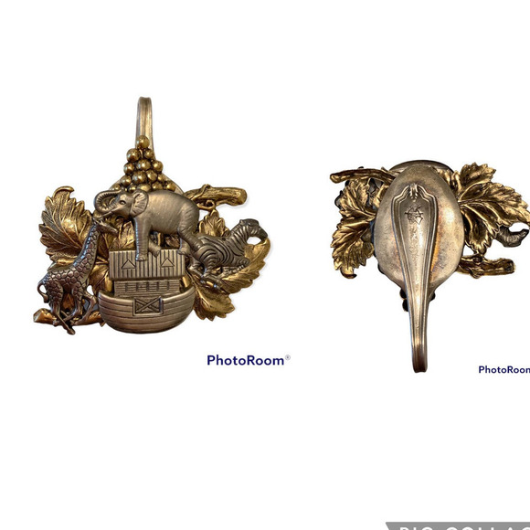 Noah’s Ark on Hermès (Mercury) Stamped Spoon Pendant